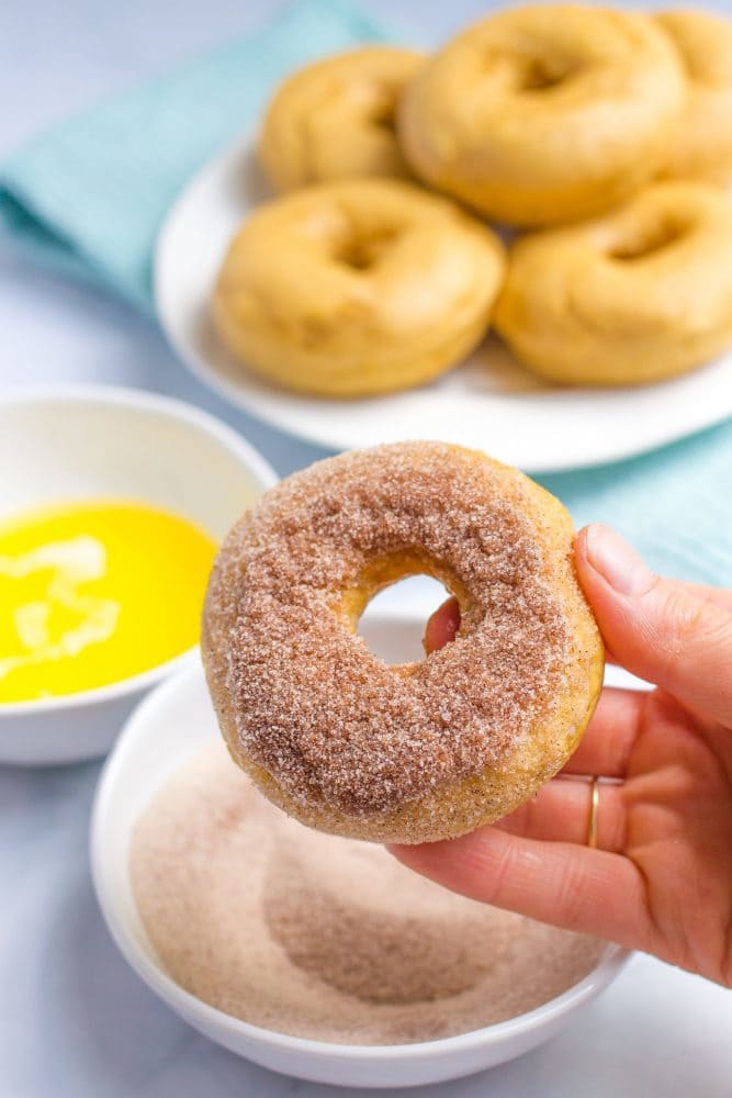 Whole wheat cinnamon sugar baked donuts - Family Food on the Table