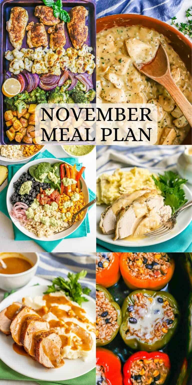 November Meal Plan - Family Food on the Table